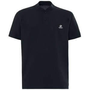 เสื้อโปโลแขนสั้นน้ำหนักเบาระบายอากาศได้ดีตัวยึดกระดุมสีดำล้วนระบายอากาศได้ดีเสื้อยืดพลัสไซส์ - Product Image 3