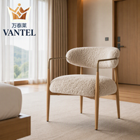 Fauteuil rembourré contemporain, fauteuil lounge individuel sur mesure pour les projets d'hôtels, d'appartements et de villas