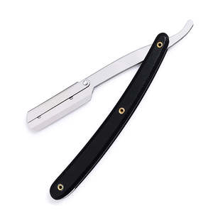 Maquinilla de afeitar recta, cuchillas de afeitar de un solo filo, mango de madera ligero, maquinilla de afeitar de garganta cortada para peluquero - Product Image 3
