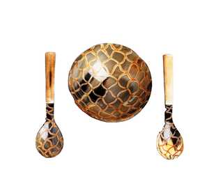 Cuenco y cuchara de cuerno de búfalo de lujo respetuoso con el medio ambiente para utensilios de cocina orgánicos, compradores mayoristas al precio más bajo de CRAFT ZONE EXPORT - Product Image 5