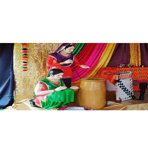 รูปปั้นชุดรูปแบบวัฒนธรรมปัญจาบจาบิแบบดั้งเดิมรูปปั้นใยไฟเบอร์รูปปั้นแต่งงานชาวอินเดียทางเข้างานแต่งงานสหราชอาณาจักร - Product Image 1