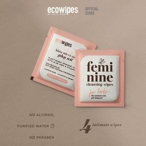 ECOWipes ผ้าเช็ดทำความสะอาดผ้าฝ้ายสำหรับผู้หญิงสีส้มสีชมพูขนาด15x20ซม. สำหรับทำความสะอาดสำหรับผู้ใหญ่นำเข้าจากเวียดนาม - Product Image 2