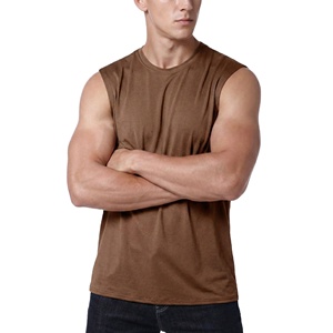 Débardeurs sans manches pour hommes, prix de gros, sur mesure, marque propre, pour la gym, l'entraînement, le fitness, vêtements décontractés - Product Image 1