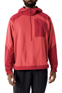 เสื้อสเวตเชิ้ตมีฮู้ดสีแดงสำหรับผู้ชาย ทรงปกติ ผ้าถักโพลีเอสเตอร์ สไตล์สปอร์ต ใส่ได้ในฤดูใบไม้ร่วง - Product Image 3