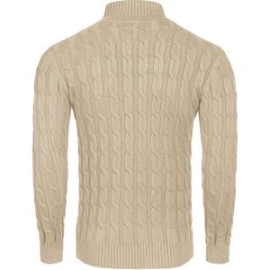 Suéter de poliéster de patrón sólido de cuello redondo informal de manga larga para hombre de alta calidad - Product Image 2