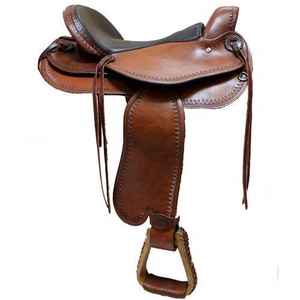 Selle de cheval en cuir véritable, respirante, pour l'entraînement en plein air, accessoires équestres, doublure en tissu, norme internationale - Product Image 4