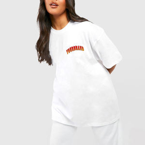 Streetwear épaule tombante surdimensionné mince 100% coton Boxy Fit col rond haute qualité imprimé uni été respirant écologique - Product Image 4