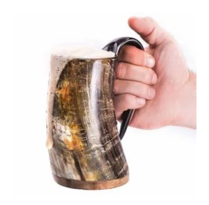 Mug en corne de buffle gravé, mug à café en corne de buffle viking, mug en corne véritable pour les fêtes - Product Image 5