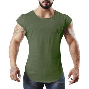 Vêtements de fitness unis gilets en coton Hip Hop décontractés pour hommes chemises respirantes sans manches coupe ajustée maillots de sport musculation - Product Image 5