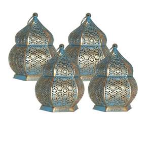 Lanternes suspendues design arabe bougeoirs antiques bougeoirs en métal en laiton conique bougeoir or fournisseur de fabricant en gros - Product Image 1