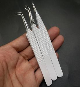 แหนบขนตาสำหรับใช้ในการผ่าตัดเกรดใช้ในการผ่าตัดทำจากผงเคลือบสีขาวทำจากสแตนเลสออกแบบโลโก้ได้อย่างยั่งยืน - Product Image 2