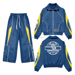 Conjunto de Chaqueta y Pantalones Deportivos Impermeables y Reflectantes para Hombre, con Cierre, de Nailon y Poliéster, con Logotipo Personalizado OEM - Product Image 4