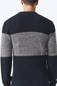 Suéter de Cuello Redondo de Manga Larga para Hombre con Logotipo Personalizado, Tejido Jacquard Transpirable, Tallas Grandes, OEM/ODM en Venta - Product Image 2