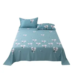 SP186 High quality pure cotton soft skin friendly washable double queen king size pillowcase bed sheet set