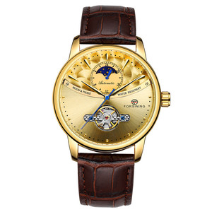 FORSINING 8179 Montre-bracelet mécanique automatique de luxe à tourbillon pour homme, horloge masculine, marque haut de gamme, acier, décontractée, montre pour homme - Product Image 4