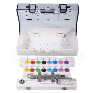 Intense 16-Piece Stainless Steel Surgical Manual Dental Implant Prosthetic Kit Universal Wrench <b>Screwdriver</b> Instrument <b>Set</b> - Product Image 3