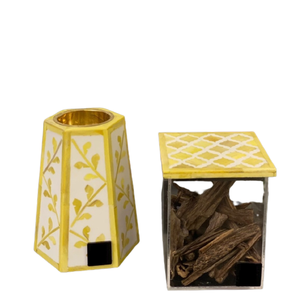 Nouveau plateau de brûleur Bakhoor en acrylique avec motif floral brûleur d'encens arabe traditionnel pour une utilisation intérieure cadeau du Ramadan - Product Image 3