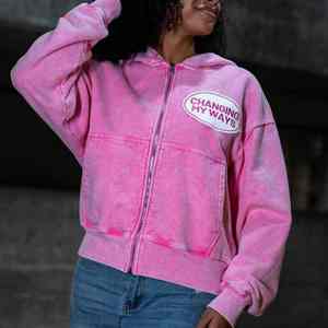 Sudadera con capucha de gran tamaño 100% algodón 400 GSM para hombre desgastado lavado ácido bordado de peso pesado sudadera térmica Digital de invierno - Product Image 5