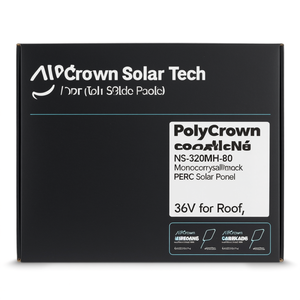 Panel Solar Monocristalino PERC PolyCrown Solar Tech NS-320MH-80 Negro de 36V para Techo - Product Image 2