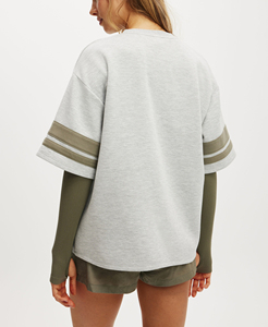 Nouveau Style top vente personnalisé plaine 100% coton T-Shirt pour les femmes à manches courtes surdimensionné col rond grande taille femmes T-Shirts - Product Image 3