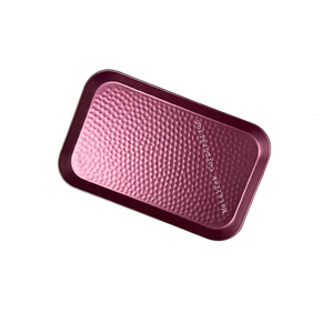 Bandeja de Metal decorativa Rectangular, vajilla de lujo para el hogar, colores personalizados, bandejas de maquillaje de tocador multiusos Tra hechas a mano - Product Image 2