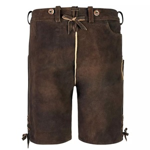 Unisex Custom Embroidery Leather Bavarian <b>Shorts</b> Lederhosen Pakistan Manufacturer Casual Wear German Traditional Eco-Friendly - Product Image 6
