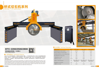 Machine à pierre de grande taille avec moteur 45KW, scie à pont multi-lames pour la découpe de blocs de granit et de marbre, économe en énergie, 3500mm max.