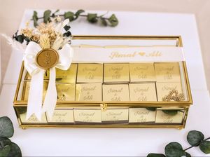 Caja de Joyería Cuadrada de Vidrio de Lujo con Acabado Dorado, Almacenamiento de Latón y Vidrio Ecológico y Personalizable que Realza el Brillo - Product Image 5