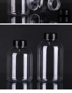 Botella de Plástico PET Transparente Redonda de 400 ml (14 oz) Ecológica para Bebidas, Jugos, Té Boba, Yogur, con Tapa Negra de PP, Venta al por Mayor - Product Image 5