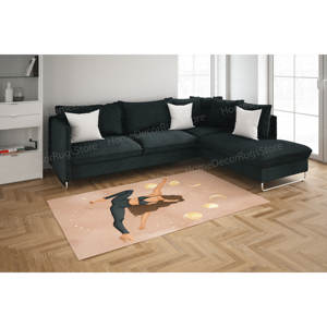 Alfombra Tranquil con Diseño de Chica de Yoga y Luna para Meditación, Pilates, Oficina, Alfombra Goblen - Product Image 3