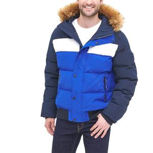 Chaqueta acolchada ligera de gran tamaño para exteriores de invierno para hombres, impermeable, a prueba de viento, con capucha, personalizada, a granel, fabricante OEM - Product Image 5