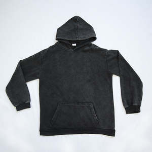 Sweat à capuche surdimensionné unisexe French Terry 100% coton Streetwear Vintage Acid Wash Distressed 400 Gsm Custom Men's Washed Hoodies - Product Image 6