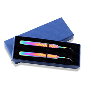 Ensemble de pinces à cils de qualité supérieure avec emballage cadeau de luxe, vente en gros OEM, outils d'extension de cils en vrac pour les professionnels - Product Image 4