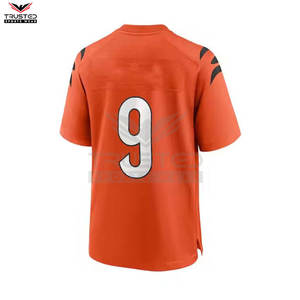 เสื้อฟุตบอลอเมริกันคุณภาพสูงสั่งทำพิเศษ 100% โพลีเอสเตอร์ ป้องกันแบคทีเรีย ขายส่งจากโรงงาน แขนสั้น ระบายอากาศได้ดี ไซส์ใหญ่ - Product Image 6