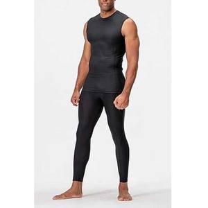 Algodón/bambú 2025 Camisetas de compresión de fibra para hombres adultos Patrón sólido Camisa de cuello redondo Ropa - Product Image 1