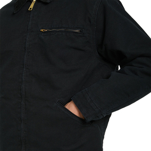 OEM Custom 100% Cotton <b>Canvas</b> <b>Jackets</b> Padded Lining Men <b>Work</b> <b>Jackets</b> with Zipper Pocket - Product Image 4