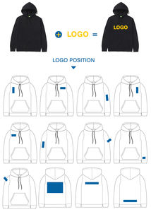 Sudadera con capucha extragrande de algodón personalizada French Terry Drop Shoulder Cotton Blank Sudaderas con capucha personalizadas para hombre - Product Image 6