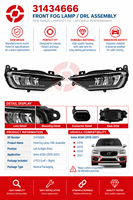 Ensemble de feux antibrouillard avant gauche 31434666 pour Volvo S90 XC60, remplacement du pare-chocs avant, pièces d'éclairage automobile