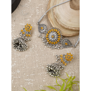 GS Yellow Flower Round Choker Elegant <b>Wedding</b> <b>Accessory</b> - Product Image 1