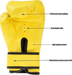 ถุงมือชกมวยหนังวัวและหนัง PU ขนาด6ออนซ์ถึง14ออนซ์ชุดฝึกกีฬาสำหรับใช้ในยิม - Product Image 6