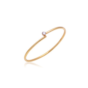 กำไล925แท้สร้อยข้อมือชุบทอง18K สำหรับงานแต่งงานงานเซลพลอยเพทายตัดน่ารัก - Product Image 2