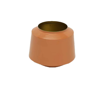 แจกันดอกไม้โลหะขายส่งปี 2026 พร้อมลายเคลือบสีส้มรูปทรงขวด แจกันเหล็กสำหรับตกแต่งอเนกประสงค์จำนวนมาก - Product Image 3