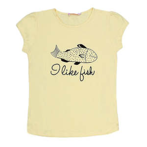 Camiseta estampada de media manga para niña - Amarillo - Product Image 1