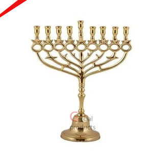 ISRAEELI JUDÍO DISEÑO DE ALTA CALIDAD HECHO A MANO SOPORTE DE VELAS DECORATIVAS 7 RAMAS MENORAH - Product Image 5