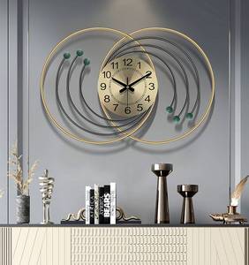 <b>Wall</b> <b>Decoration</b> <b>Clock</b> for Home Hotel & Restaurant Wedding <b>Wall</b> Art <b>Decorate</b> Gold Finishing Gold and Black Color Metal <b>Wall</b> <b>Clock</b> - Product Image 2