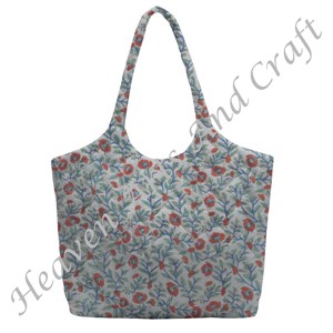 Nuevo bolso de mano acolchado con estampado de bloques para mujer, patrón de estampado de estilo bohemio, lavable abierto a la moda para Picnic en la playa - Product Image 3
