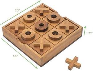 Heritage Haven Tic Tac Toe en bois intemporel Design - Product Image 5