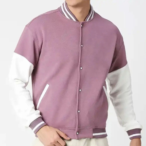 University Style Eco-Friendly Streetwear Winter High Quality Unisex <b>Fleece</b> Varsity Letterman <b>Jacket</b> - Product Image 1