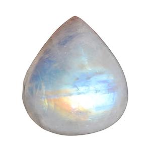 Piedra lunar arcoíris azul brillante natural en forma de pera, tamaño 21x19x7 mm, para la fabricación de joyas. - Product Image 3