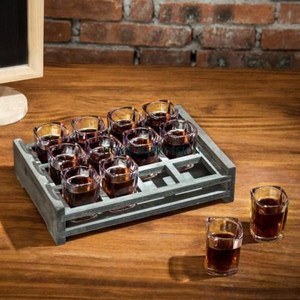<b>Wooden</b> Wine Glass Holder Drink Display Rack 4 Storage <b>Shelving</b> <b>Unit</b> Large Shape Customizable Color And Size Available Low Cost - Product Image 6